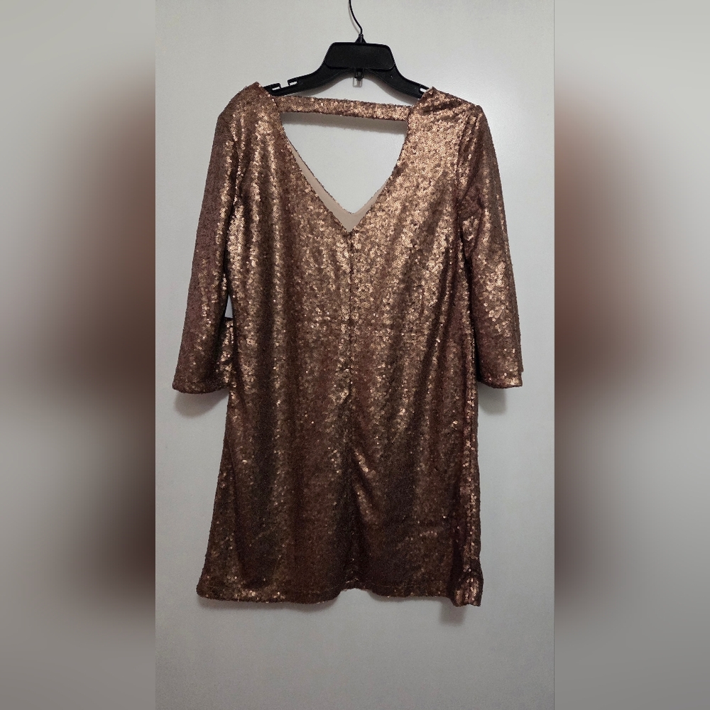 Justfab Gold Sequin Tunic Dress Small NWT - Picture 8 of 11